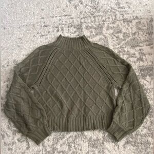 olive green sweater from american eagle